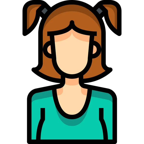 Аватар Икона Женщин Категории Аватары — стоковый вектор