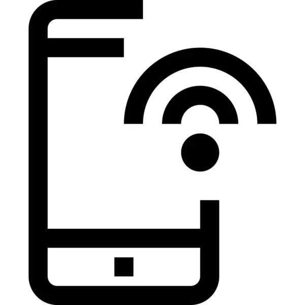Icona Del Dispositivo Comunicazione Aziendale Stile Outline — Vettoriale Stock