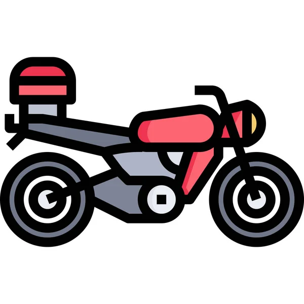 Motocross Icono Transporte Motos — Vector de stock