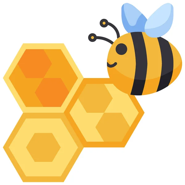 Ikona Hodowli Pszczół Kategorii Wiosna — Wektor stockowy