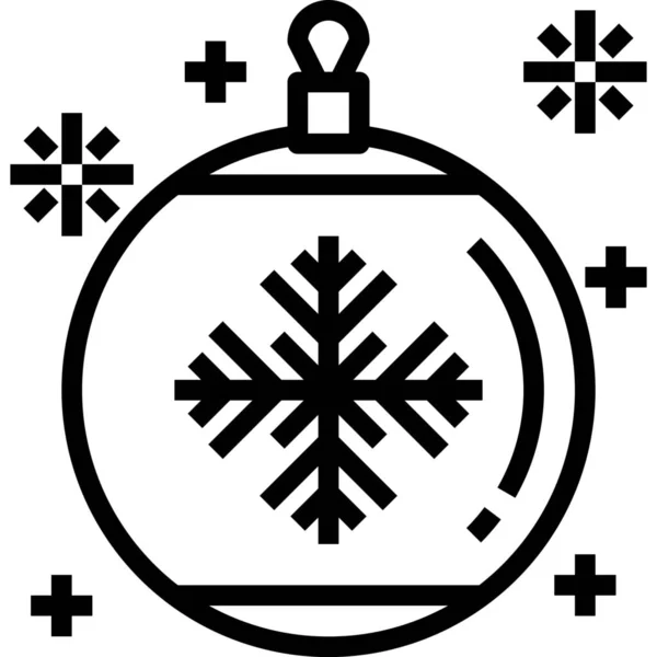 Christmas Ball Bauble Icon — Stock Vector