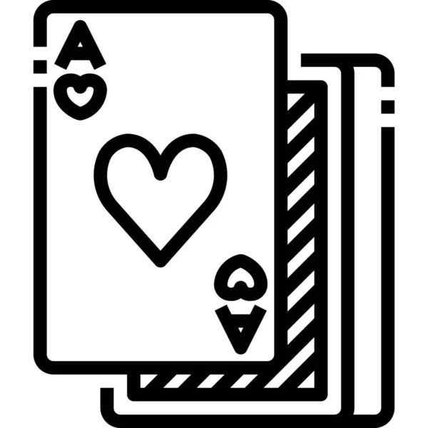 Kártya Kaszinó Gyémánt Ikon Játékok Szerencsejáték Kategóriában — Stock Vector