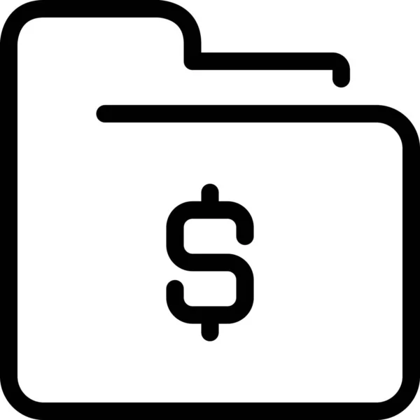 Bank Business Currency Icon Outline Style — Stock Vector