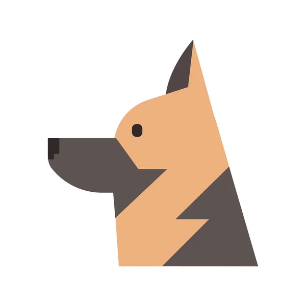 Raza Perro Canino Icono Estilo Plano — Vector de stock