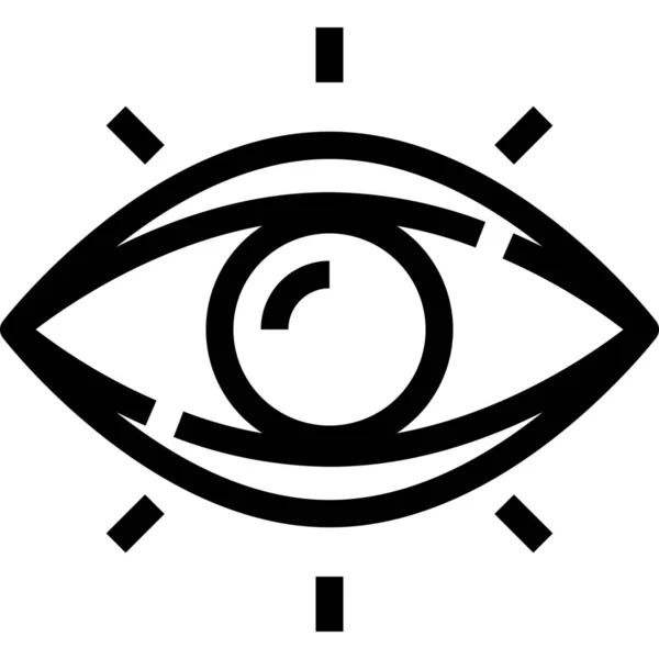 Business Eye Mission Symbol Outline Stil — Stockvektor