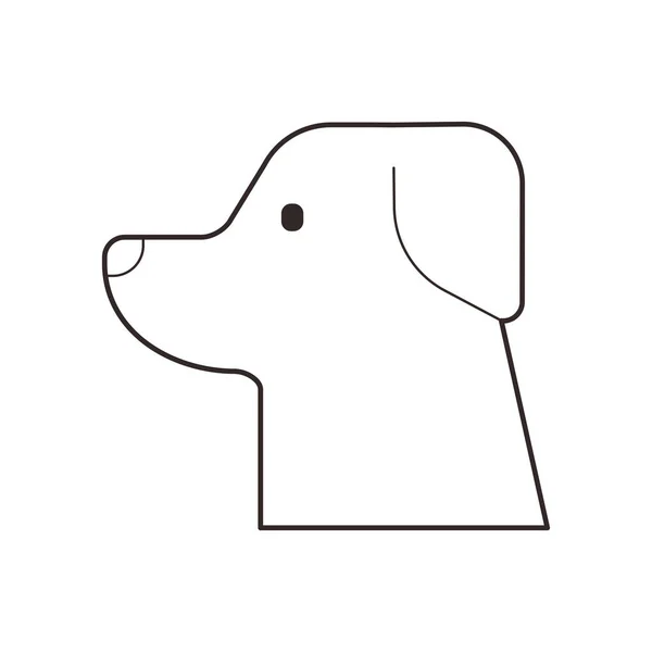 Rasy Pies Złoty Ikona Stylu Zarys — Wektor stockowy