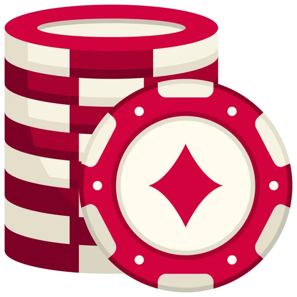 Apuesta Casino Chip Icono Juegos Categoría Juegos — Vector de stock