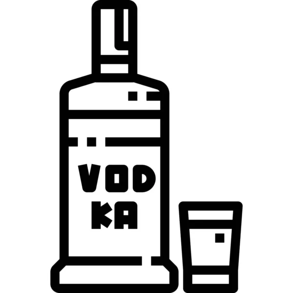 Ikona Butelki Alkoholu Kategorii Kultura Społeczności — Wektor stockowy