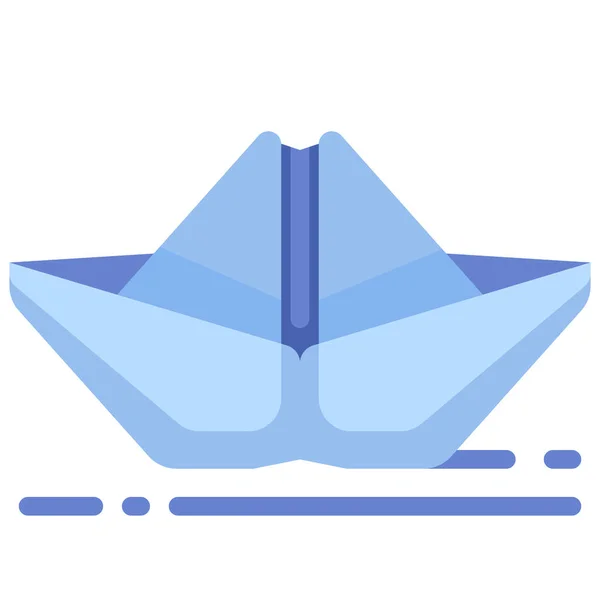 Barca Origami Icona Carta Nella Categoria Primavera — Vettoriale Stock