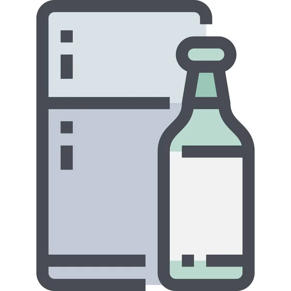 Alcohol Beer Beverage Icon Filled Outline Style — Stock Vector