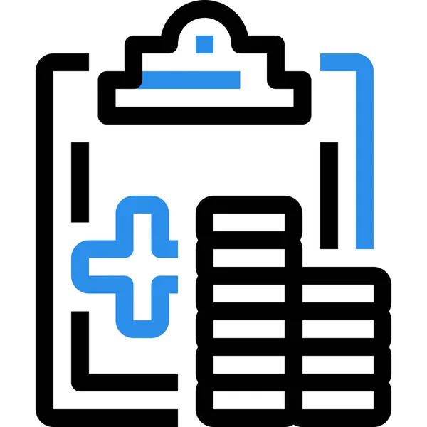 Icono Salud Del Archivo Documento Estilo Esquema — Vector de stock