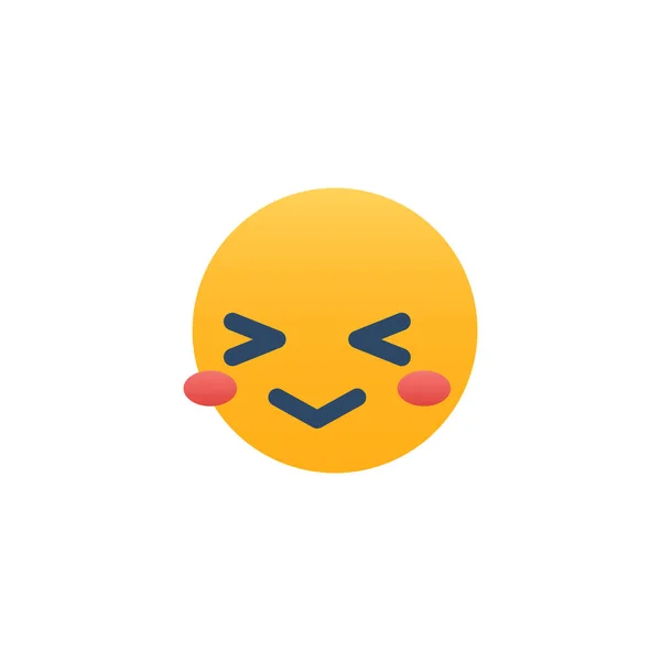 Verlegen Emoji Expressie Icoon — Stockvector