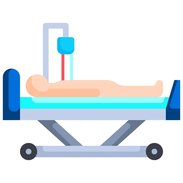 Bed Cure Hospital Icon — Stock Vector