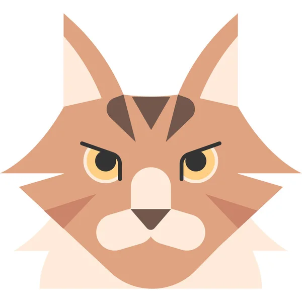 vector art illustration, cute cat is angry, animal character flat