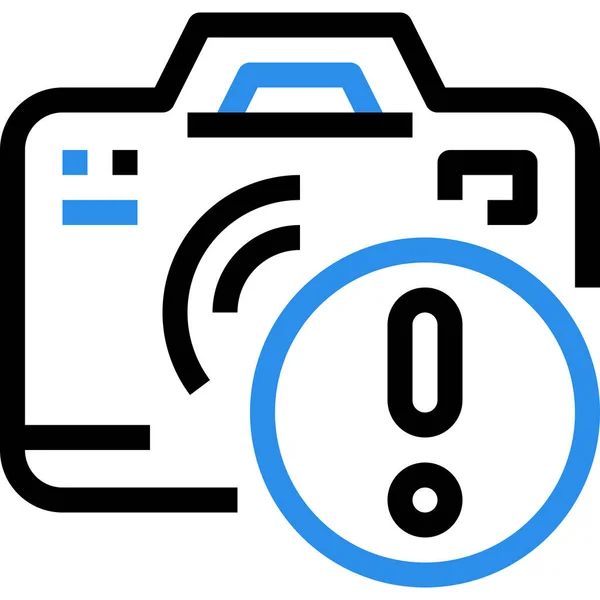 Cam Camera Digital Icon Outline Style — Stock Vector