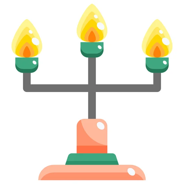 Kerzenleuchter Symbol Der Kategorie Kultur Gemeinschaften — Stockvektor