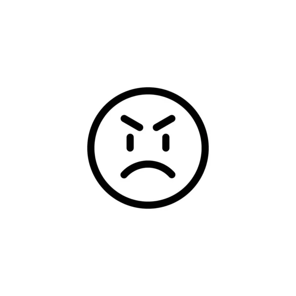 Ikona Rozzlobeného Emoji Výrazu — Stockový vektor
