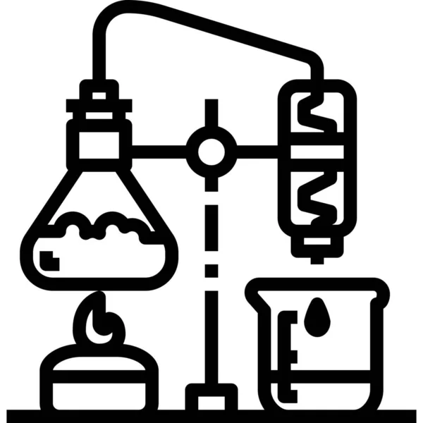 Bunsen Icône Chimique Brûleur — Image vectorielle