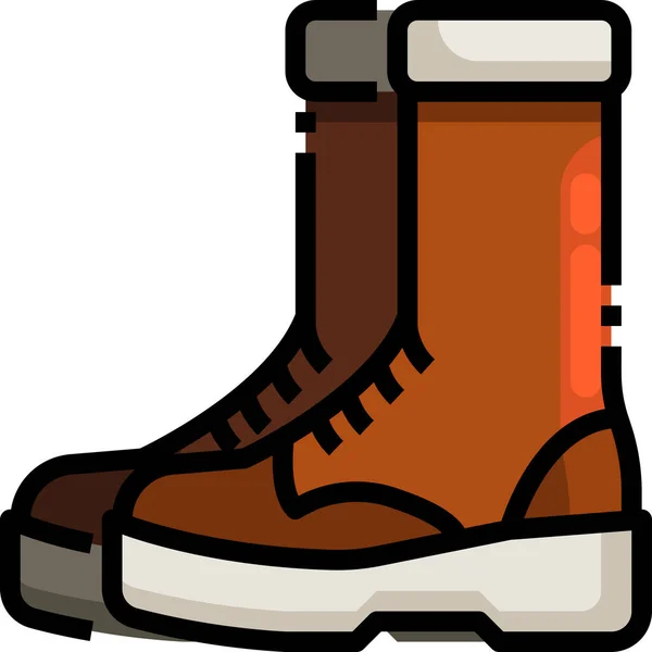 Botas Moda Calzado Icono — Vector de stock