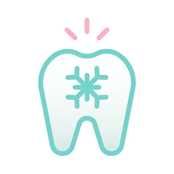 Cold Dental Health Icon — Stock Vector