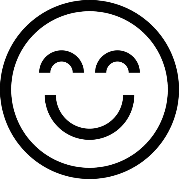 Icona Emoji Emozione Stile Outline — Vettoriale Stock