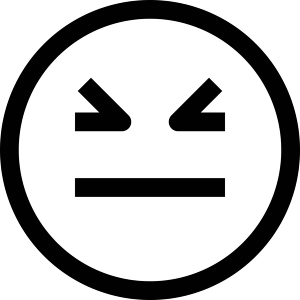 Emoji Συναισθηματική Εικόνα Συγκίνηση Περίγραμμα Στυλ — Διανυσματικό Αρχείο