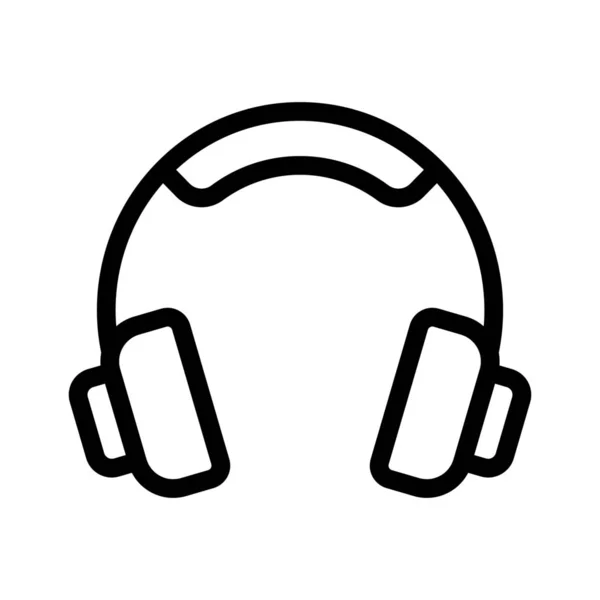 Estudio Escucha Icono Auriculares — Vector de stock