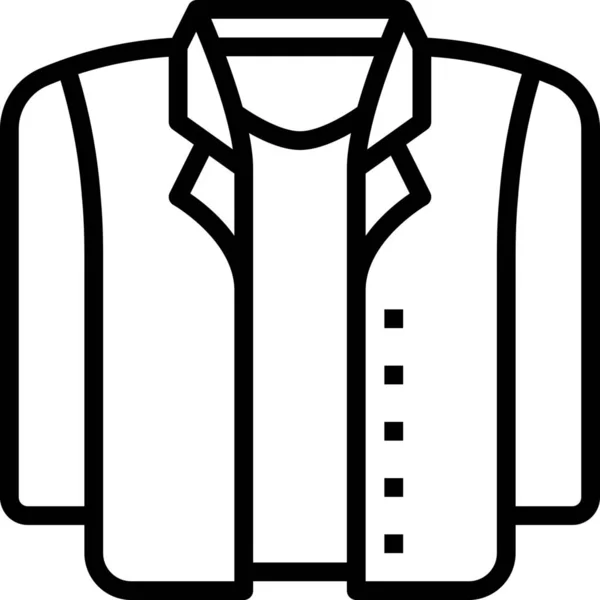 Jaqueta Camisas Usando Ícone — Vetor de Stock