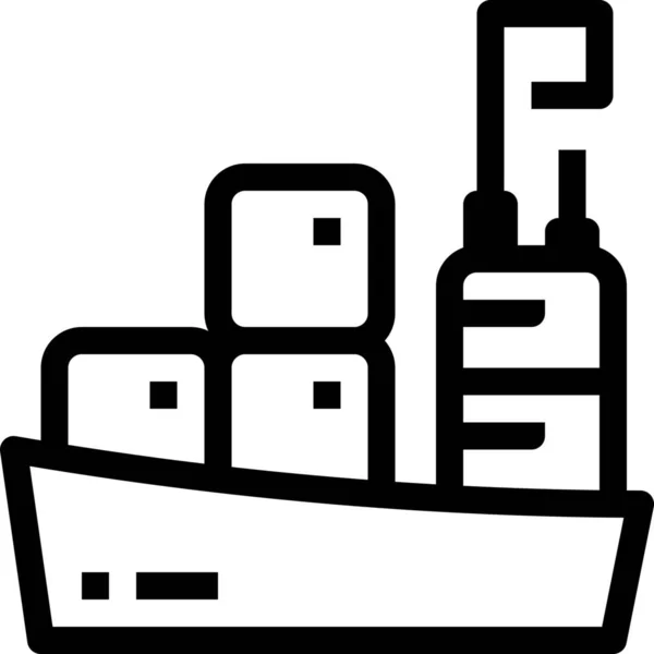 Icono Del Producto Entrega Barco Estilo Esquema — Vector de stock