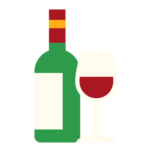 Sommelier Alkoholische Weinflasche Symbol — Stockvektor