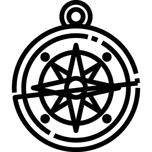 Kardinal Kompass Riktning Ikon Kontur Stil — Stock vektor