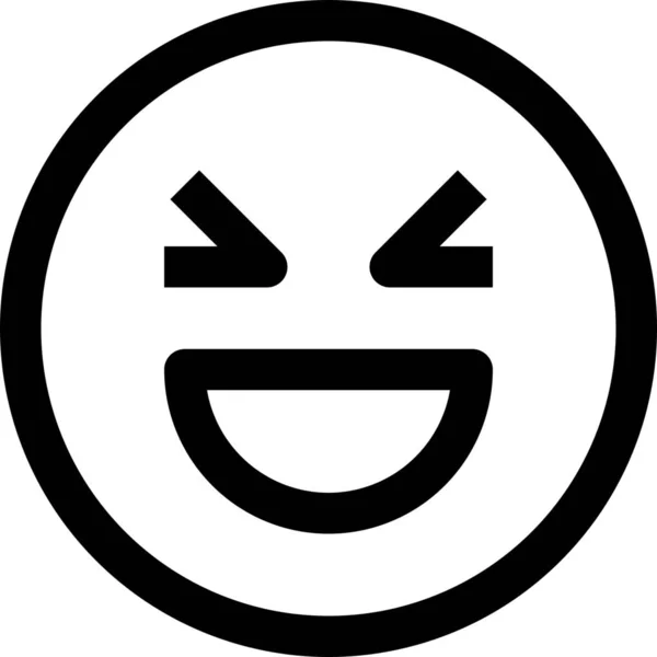 Emoji Emotivní Ikona Stylu Osnovy — Stockový vektor