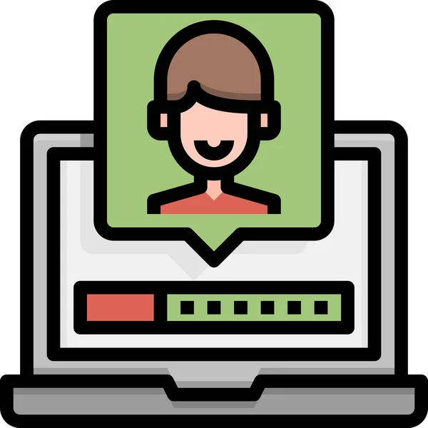 User Support Online Icon — Stock Vector