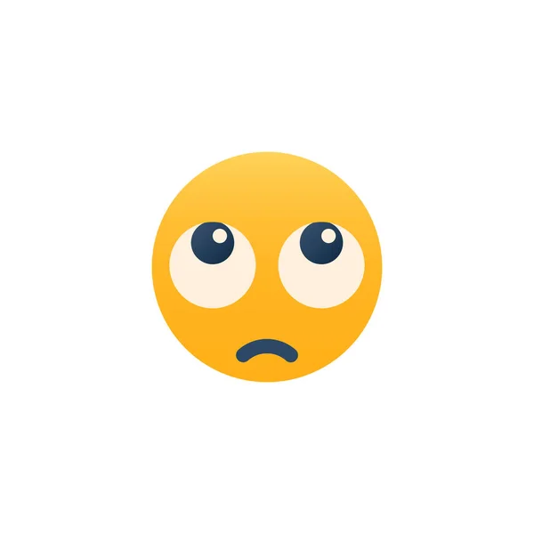 Rouler Yeux Emoji Expression Icône — Image vectorielle