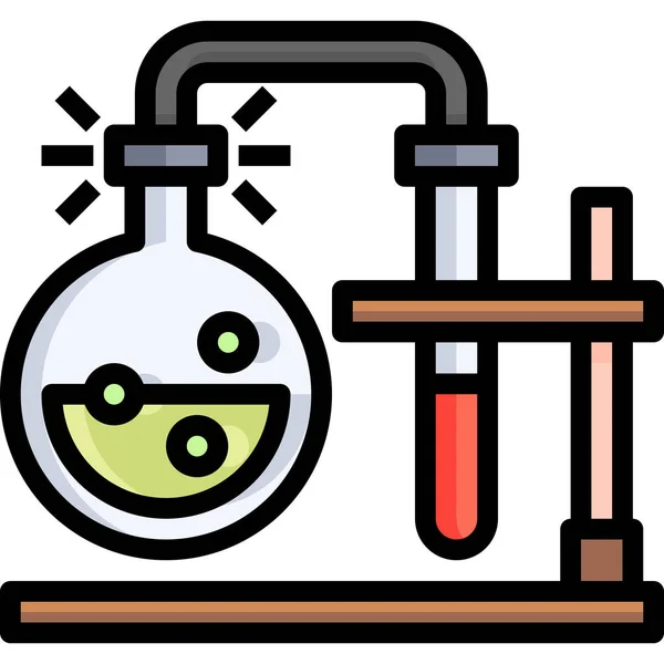 Ikona Chemie Laboratorní Baňky — Stockový vektor