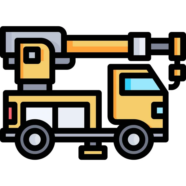 Carro Transporte Remolque Icono — Vector de stock