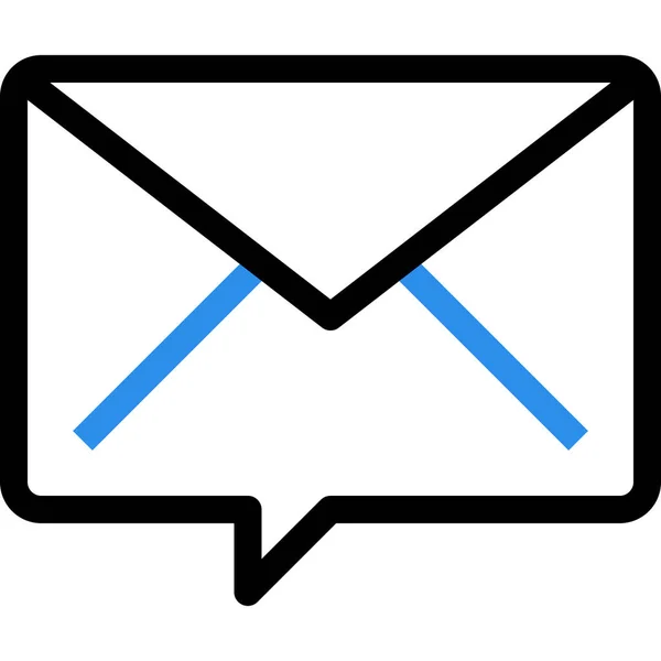 Επικοινωνία Εικονίδιο Επιστολή Ηλεκτρονικού Ταχυδρομείου Στυλ Περίγραμμα — Διανυσματικό Αρχείο