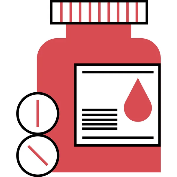 Medicamentos Para Sangre Icono Atención Médica Hospitales Categoría Atención Médica — Archivo Imágenes Vectoriales