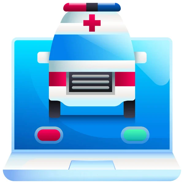 Ambulance Medical Transport Icon — Stock Vector