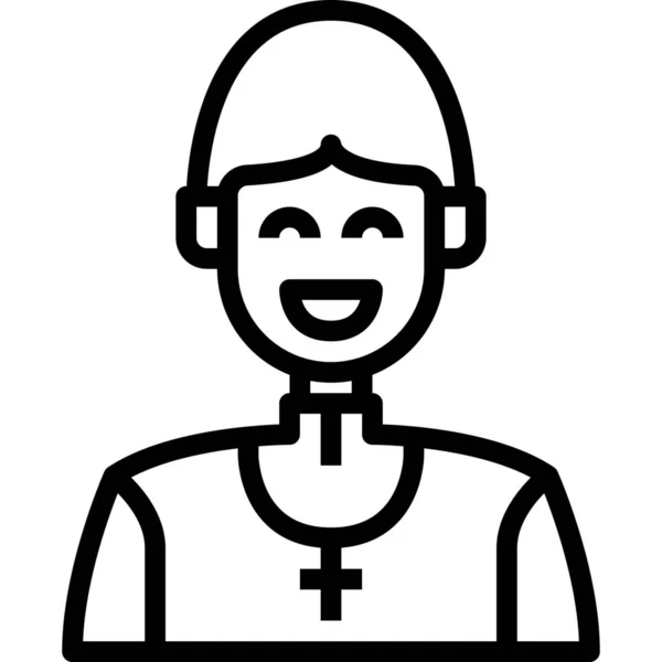 Pastor Icono Cristiano Católico Categoría Pascua — Vector de stock