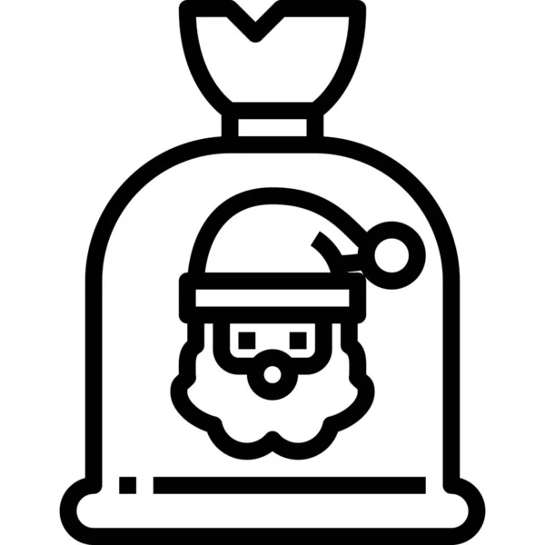 Claus Santa Icono Navidad — Vector de stock