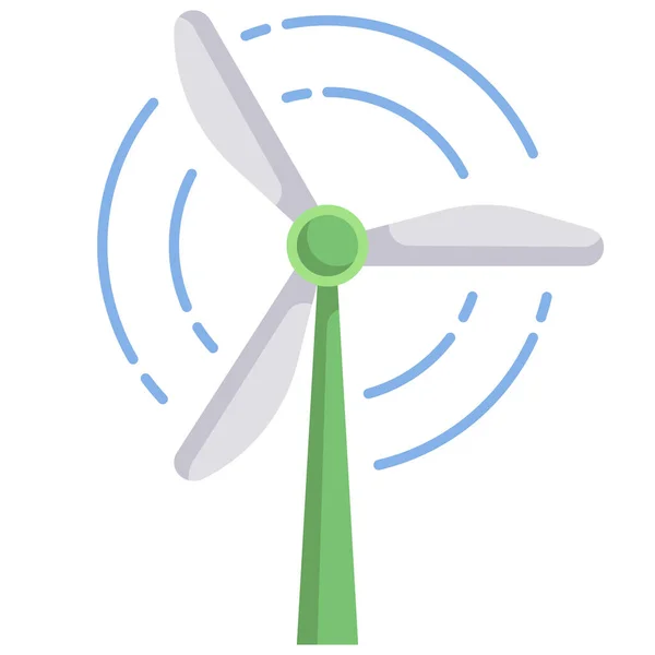 Icono Sostenibilidad Turbina Eólica — Vector de stock