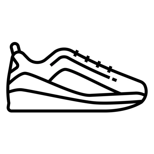 Baloncesto Zapatos Baloncesto Pie Lleva Icono Estilo Esquema — Vector de stock