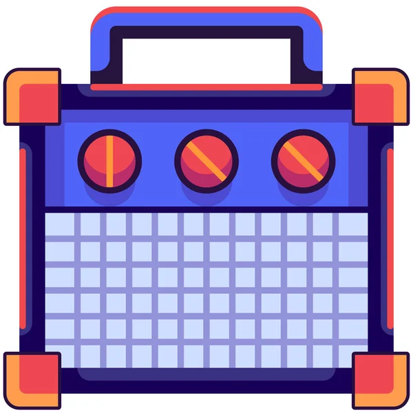 Icono Música Fuerte Audio Estilo Plano — Vector de stock