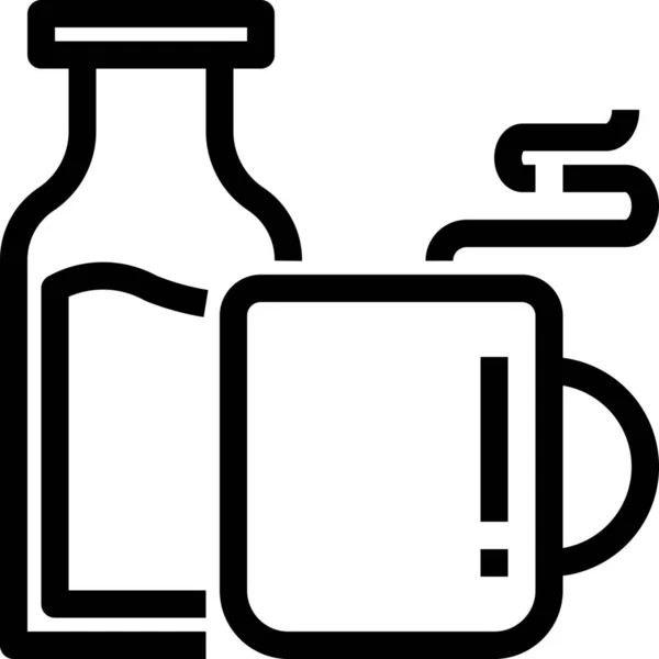 Cold Drink Health Icon Outline Style — Stock Vector