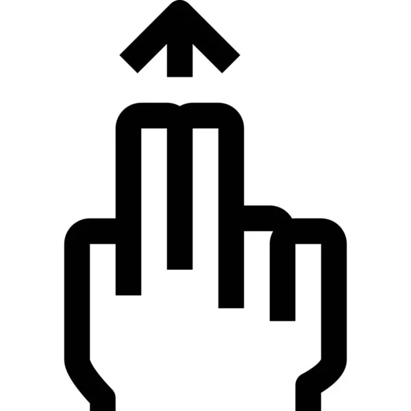 App Pfeilfinger Symbol Outline Stil — Stockvektor