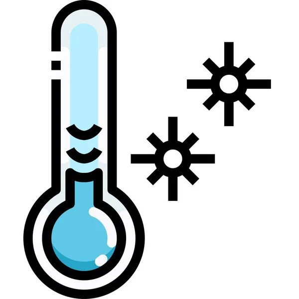 Fahrenheit Icono Temperatura Nieve — Vector de stock