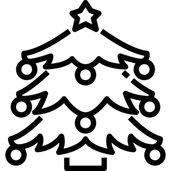 Δάσος Δέντρο Χριστουγεννιάτικο Εικονίδιο — Διανυσματικό Αρχείο