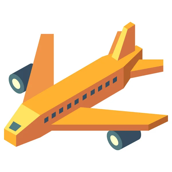 Aeroplane Aircraft Airplane Icon Isometric Style — Stock Vector