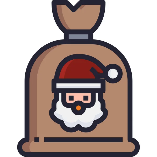 Claus Santa Icône Noël — Image vectorielle